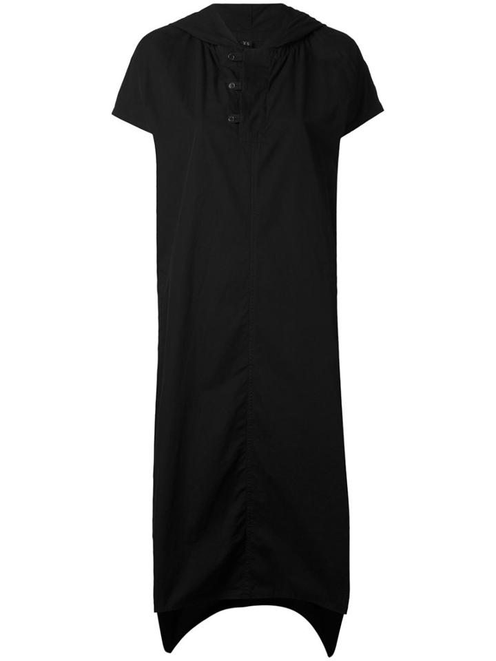 Y's - Hooded Dress - Women - Cotton - 2, Black, Cotton