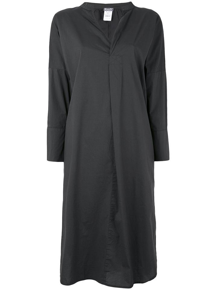 Kristensen Du Nord - V-neck Shirt Dress - Women - Cotton/spandex/elastane - 3, Grey, Cotton/spandex/elastane