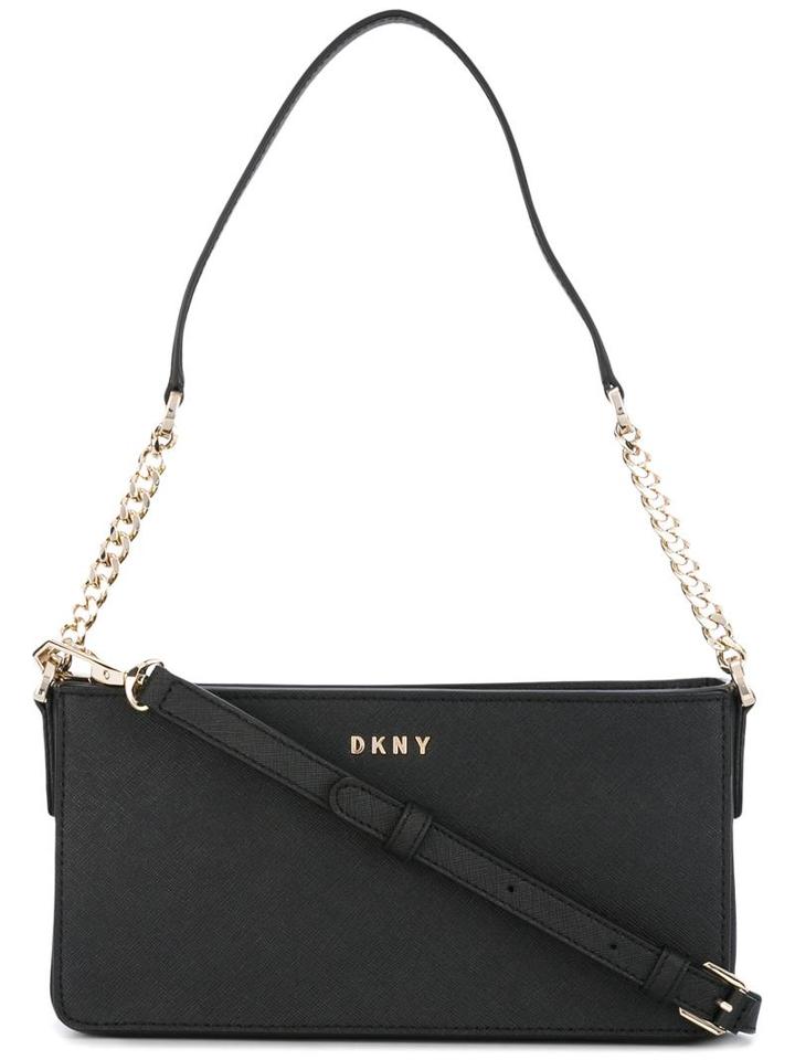 Dkny Small Logo Plaque Crossbody Bag, Women's, Black