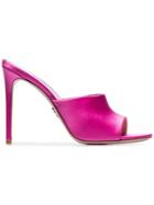Prada 105 Satin Open Toe Mules - Pink