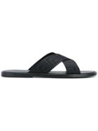 Versace Crossover Strap Sandals - Black
