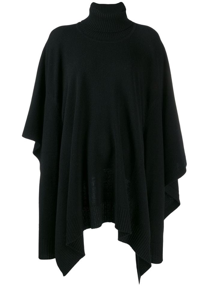 Maison Margiela Draped Knitted Poncho - Black