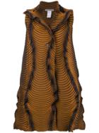 Issey Miyake Wave Textured Vest - Brown
