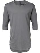 Kazuyuki Kumagai Three-quarter Sleeve T-shirt, Men's, Size: 3, Grey, Cotton