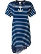 Pinko Striped T-shirt Dress - Blue