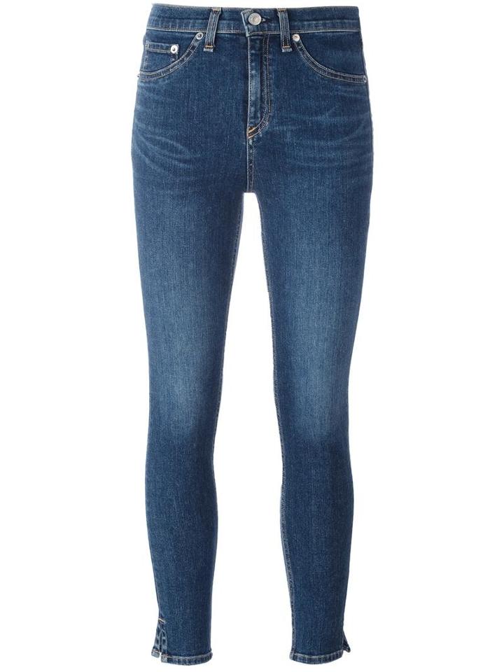 Rag & Bone /jean Cropped Skinny Jeans, Women's, Size: 29, Blue, Cotton/polyurethane