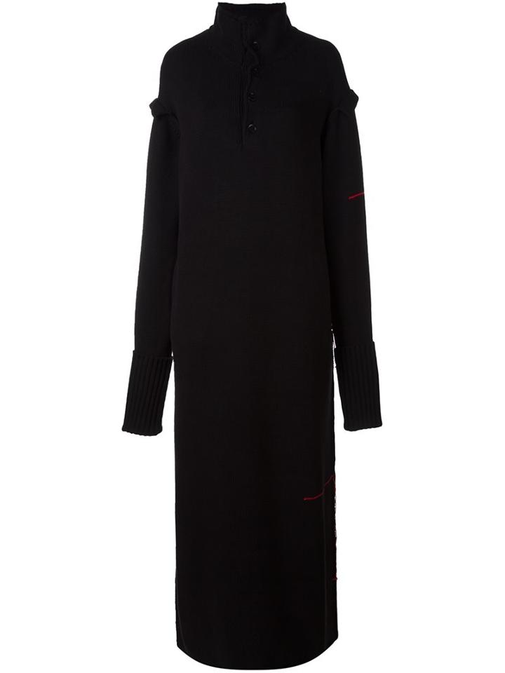 Yohji Yamamoto Stitch Detail Knitted Dress