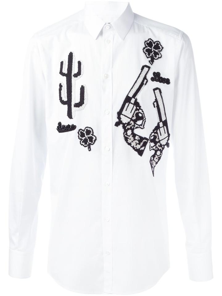Dolce & Gabbana Western Patch Shirt - White