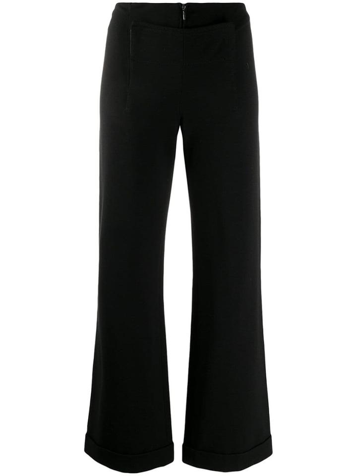 Jean Paul Gaultier Pre-owned 1990's Turn-up Cuffs Bootcut Trousers -