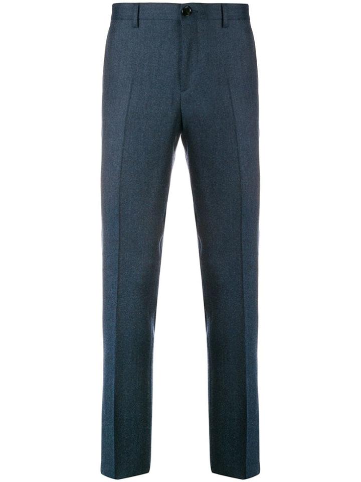 Ps By Paul Smith Mid-fit Tailored Trousers - Blue