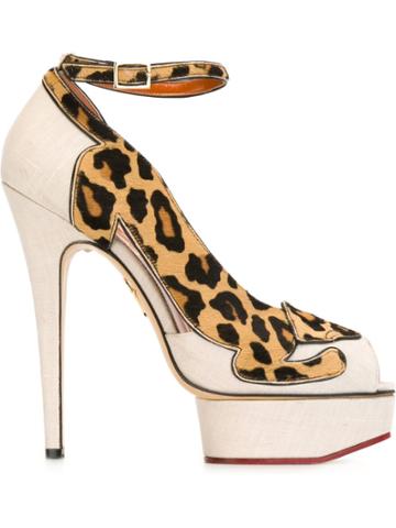 Charlotte Olympia 'leopardess' Pumps - Nude & Neutrals