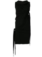 Rick Owens Drkshdw Draped Short Dress - Black