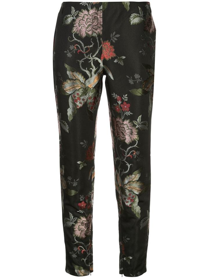 Sachin & Babi Jacquard Cigarette Trousers - Black