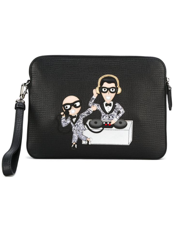 Dolce & Gabbana Dj Patch Clutch - Black