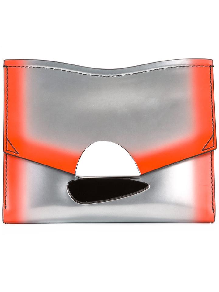 Proenza Schouler Metallic (grey) Clutch, Women's, Calf Leather