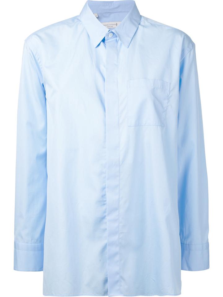 Mackintosh Classic Boyfriend Fit Shirt - Blue
