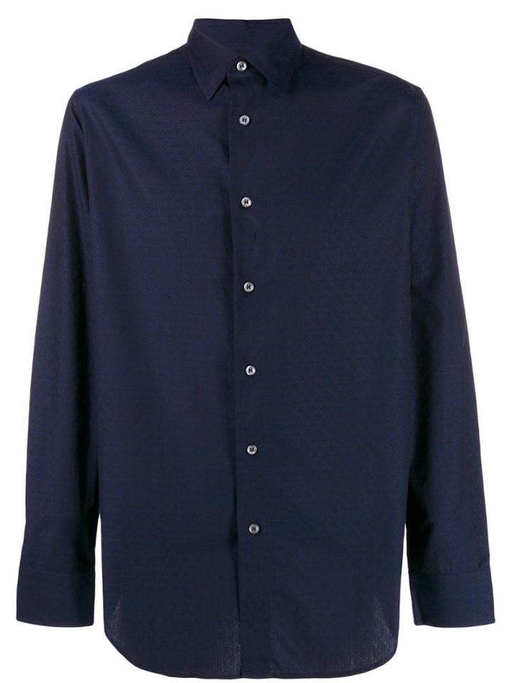 Brioni Long Sleeved Shirt - Blue