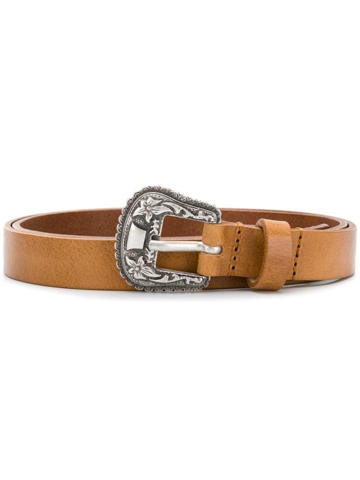 Diesel Engraved Buckle Belt - Brown
