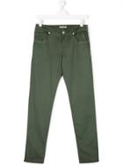 Dondup Kids Teen Faded Slim-fit Trousers - Green
