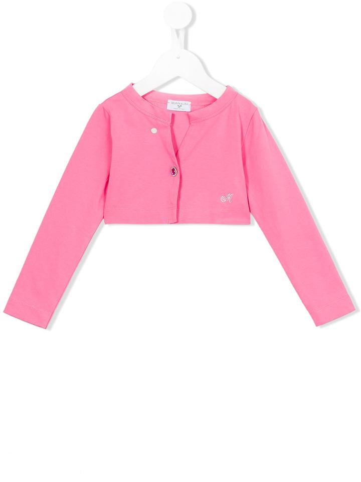 Monnalisa Cropped Cardigan, Girl's, Size: 12 Yrs, Pink/purple