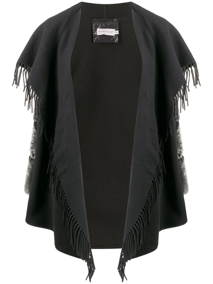 Moncler Cloak Quilted Draped Jacket - Black