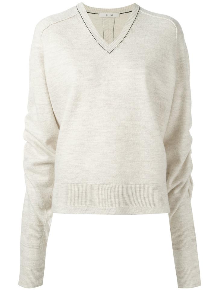 Céline Elongated Sleeves Jumper, Women's, Size: Medium, Nude/neutrals, Viscose/wool/alpaca