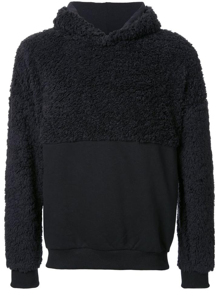 Cottweiler Textured Panel Hoodie, Men's, Size: Medium, Black, Cotton/polyester