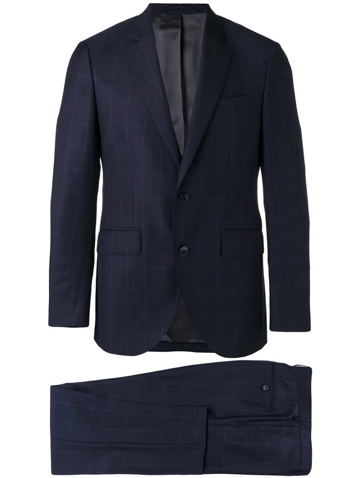 Hackett - Checked Two-piece Suit - Men - Wool/viscose - 48, Blue, Wool/viscose