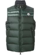 Moncler 'dupres' Padded Gilet, Men's, Size: 5, Green, Polyamide/polyester/feather Down