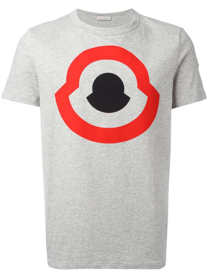 Moncler Graphic Print T-shirt, Men's, Size: Small, Grey, Cotton