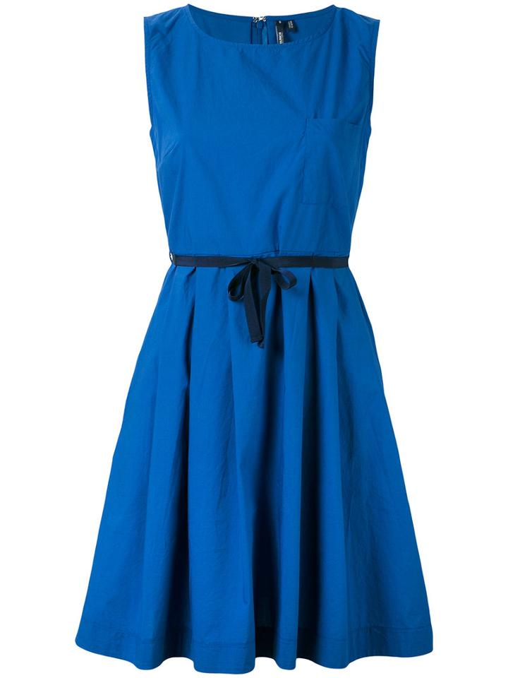 Woolrich - Flared Pocket Dress - Women - Cotton - M, Blue, Cotton