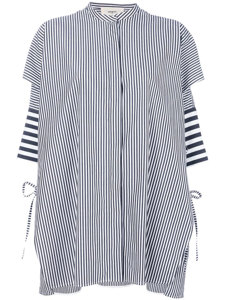 Ports 1961 Oversized Striped Shirt - Black