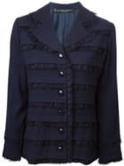 Jean Louis Scherrer Vintage Lace Panel Jacket - Blue