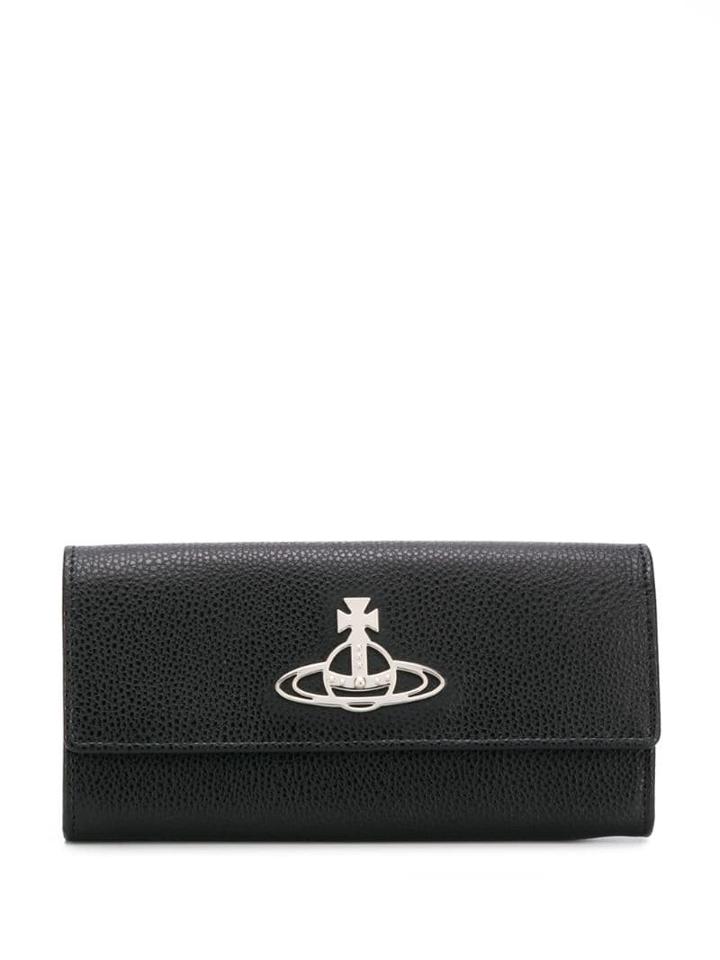 Vivienne Westwood Logo Embellished Wallet - Black