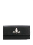 Vivienne Westwood Logo Embellished Wallet - Black