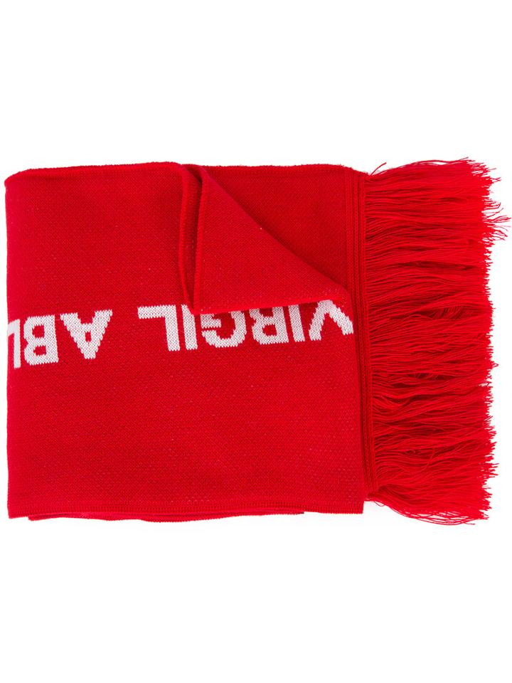 Off-white - Scorpion Knit Scarf - Men - Polyacrylic - One Size, Red, Polyacrylic