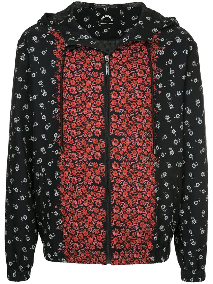 The Upside Floral Running Jacket - Black