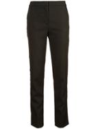 Oscar De La Renta Sequin-embellished Skinny Trousers - Black