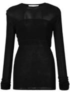 Proenza Schouler Pswl Paneled Gauze Top - Black