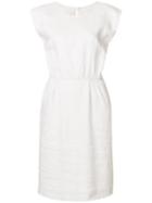Yves Saint Laurent Pre-owned Gathered Waist Midi Dress - White
