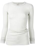 Rick Owens Ribbed T-shirt, Women's, Size: 44, Nude/neutrals, Silk/viscose