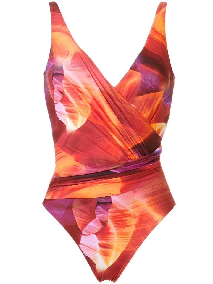 Lygia & Nanny Printed Swimsuit, Women's, Size: 38, Yellow/orange, Polyamide/spandex/elastane