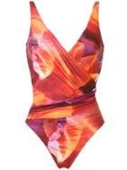 Lygia & Nanny Printed Swimsuit, Women's, Size: 38, Yellow/orange, Polyamide/spandex/elastane