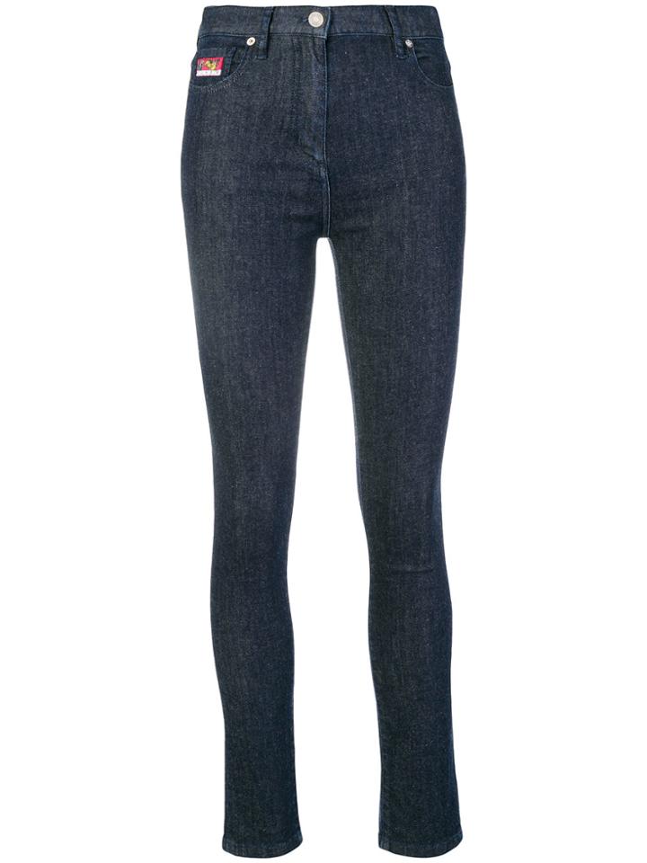 Kenzo Tiger Embroidered Skinny Jeans - Blue