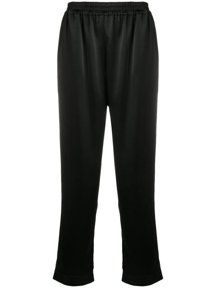 Gianluca Capannolo Cropped Satin Trousers - Black