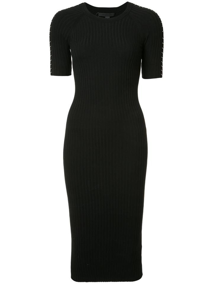 Alexander Wang Crew Neck Tee Dress, Women's, Size: Small, Black, Cotton/polyimide/spandex/elastane