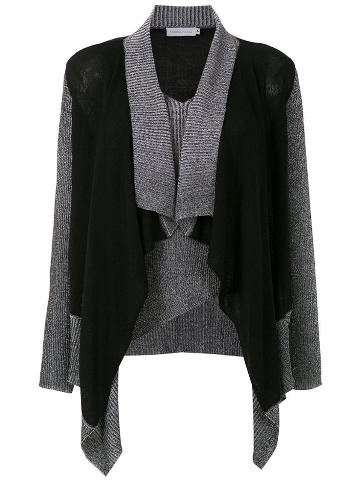 Mara Mac Panelled Cardigan - Black