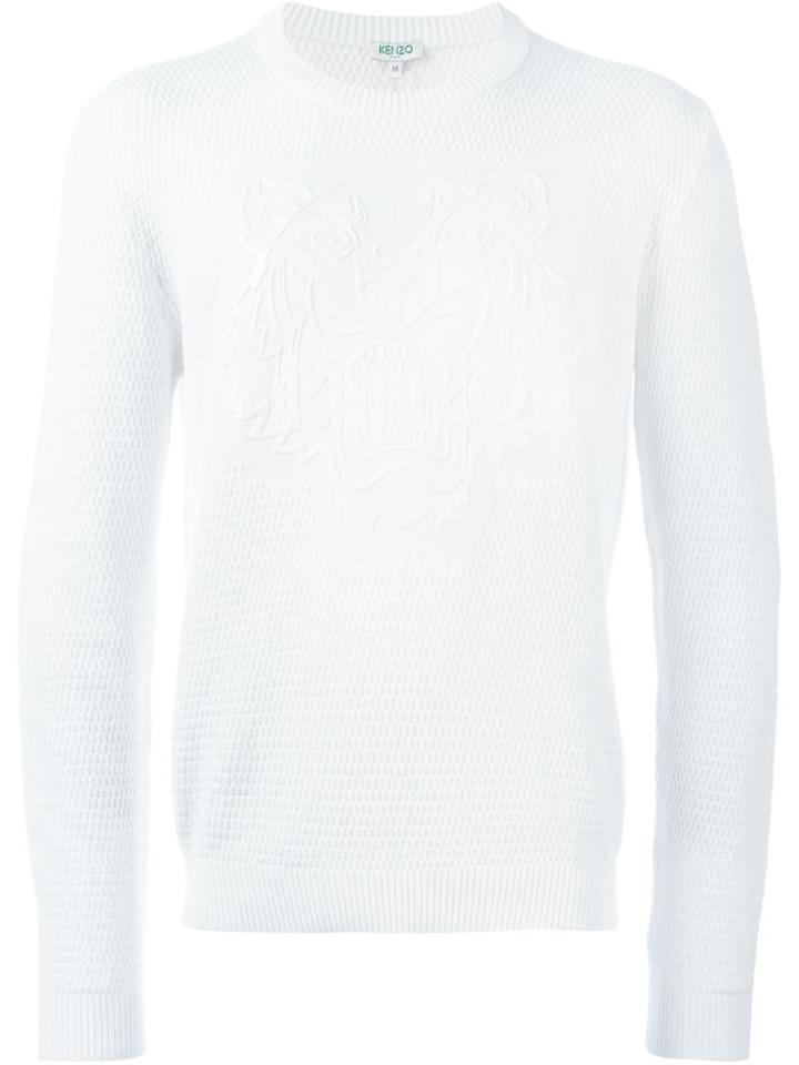 Kenzo 'tiger' Jumper, Men's, Size: Xxl, White, Cotton