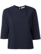 Stephan Schneider - Keyhole Detail Blouse - Women - Cotton - S, Blue, Cotton