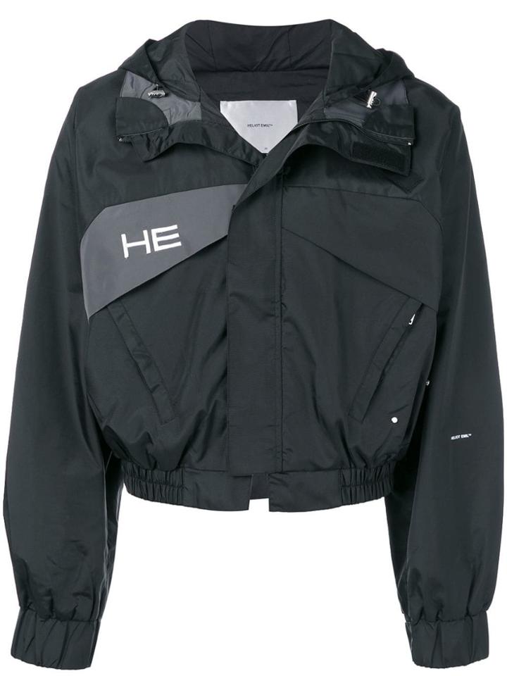 Heliot Emil Hooded Bomber Jacket - Black